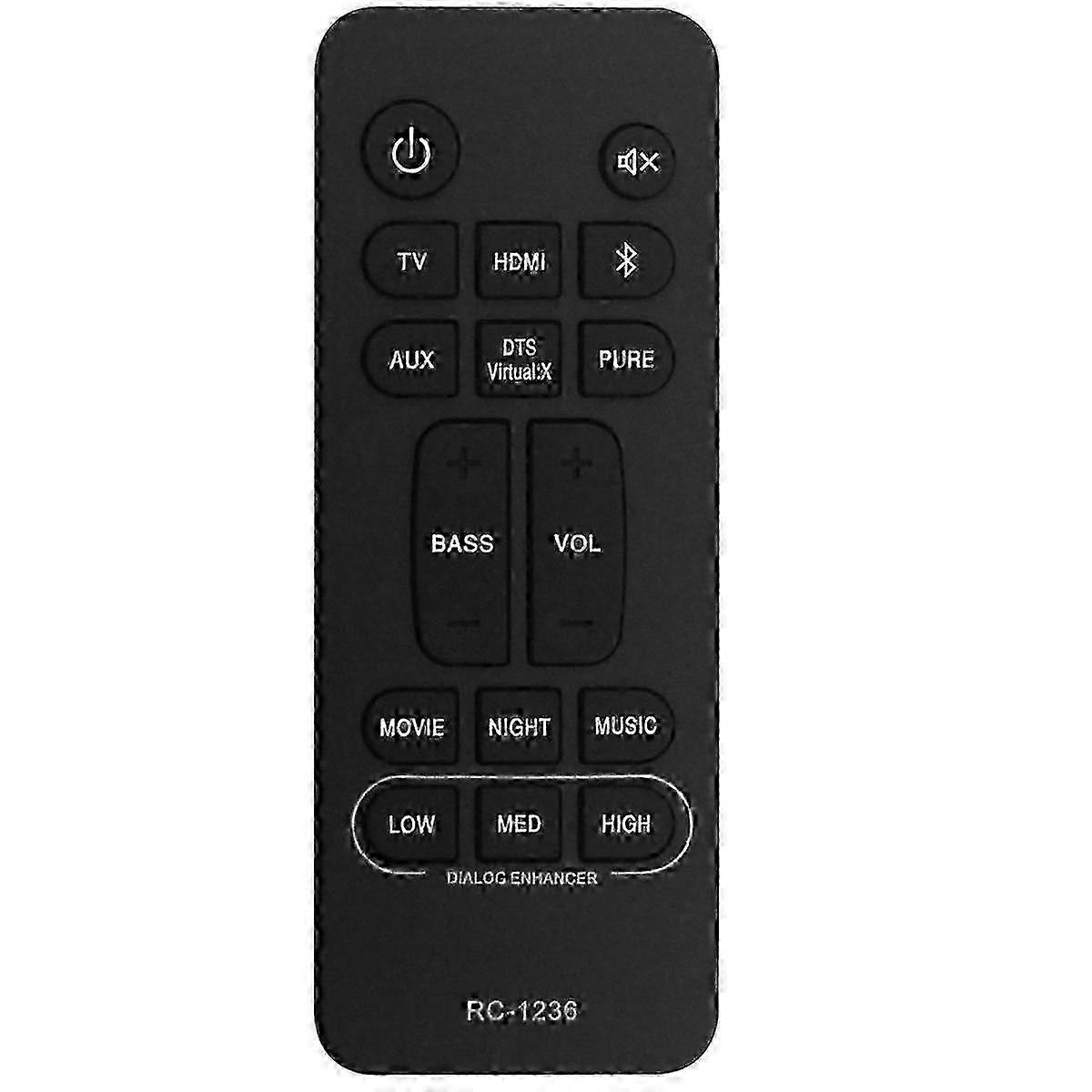 Replacement Remote Control Compatible with Certain Brands for Home Theater Sound Bar System Models RC1236, S216, DHTS216, S216H, DHTS21