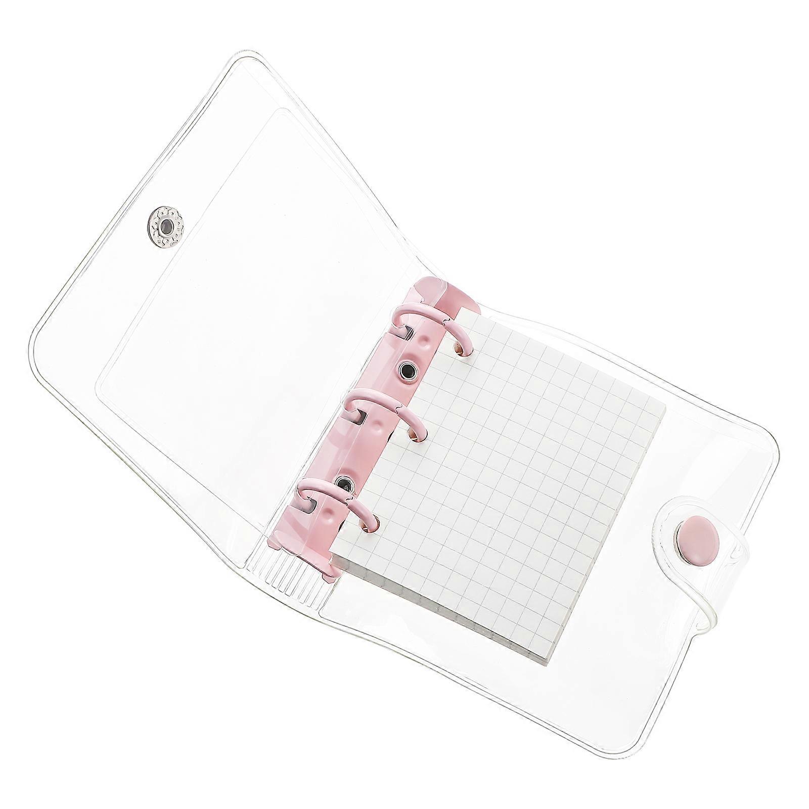 Transparent Mini Memo Pad with Loose Leaf Design for Home Use Small Size Portable Note Book 1 Set