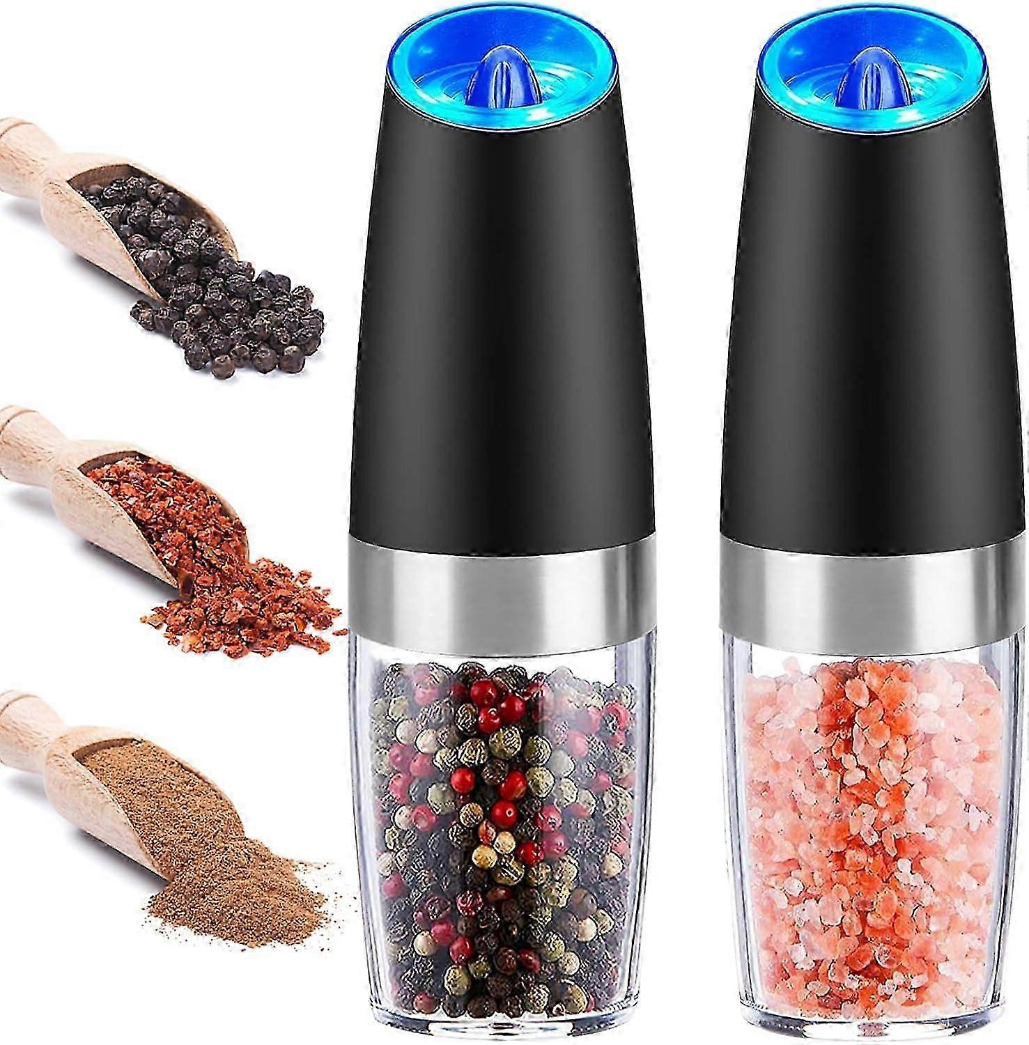 2 PCS Electric Automatic Salt and Pepper Grinder Set for Kitchen Use
