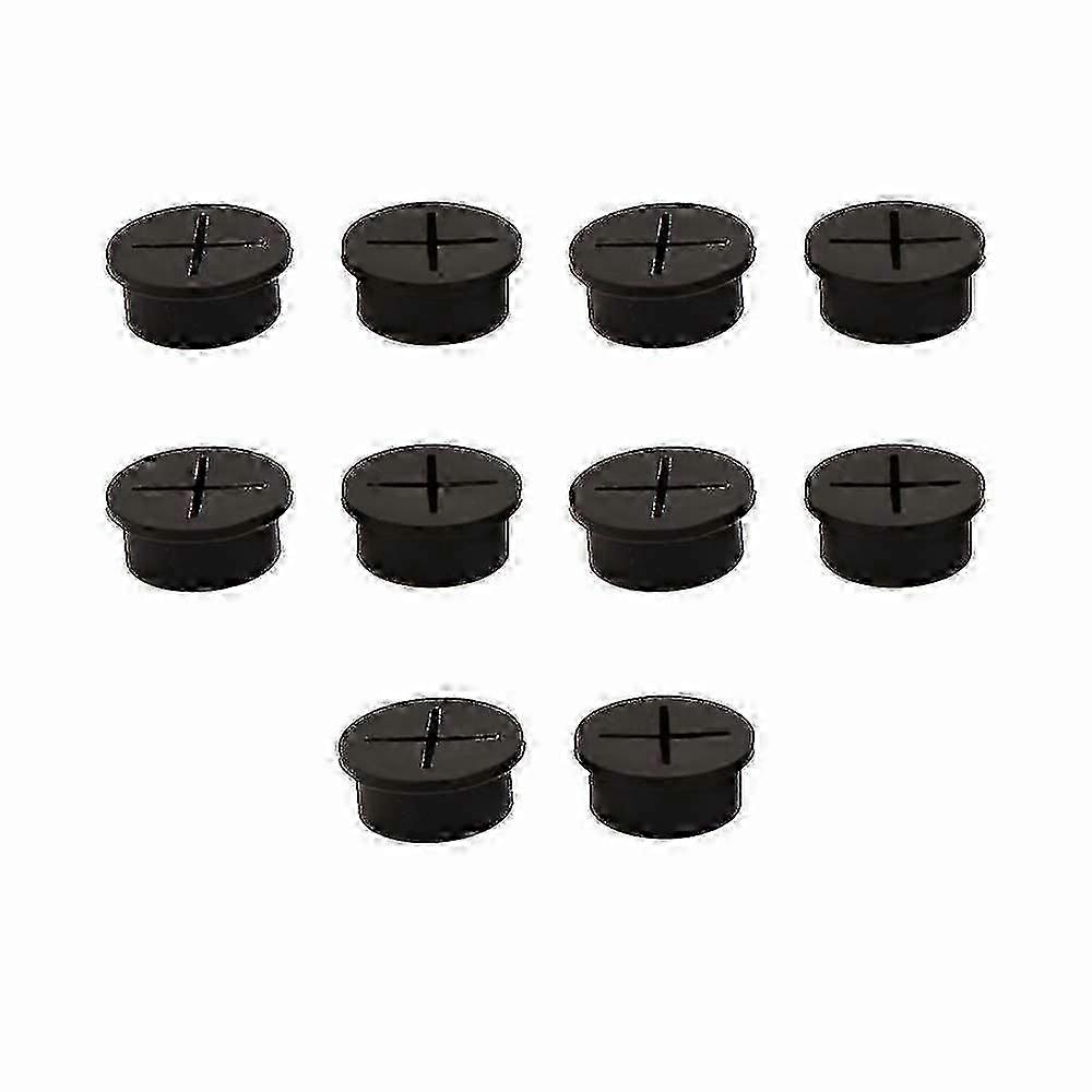 10pcs Flexible Silicone Desk Cord Grommets Cable Hole Covers for Computer Desks