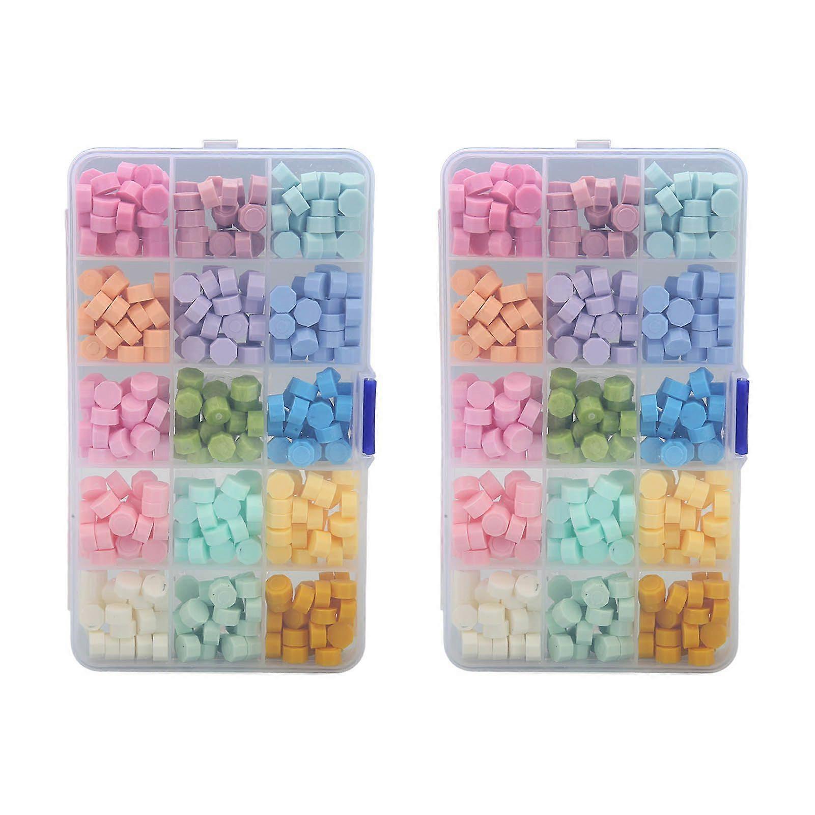 2025 Latest Model  2 Box Sealing Wax Beads Assorted Color Portable Box Packed