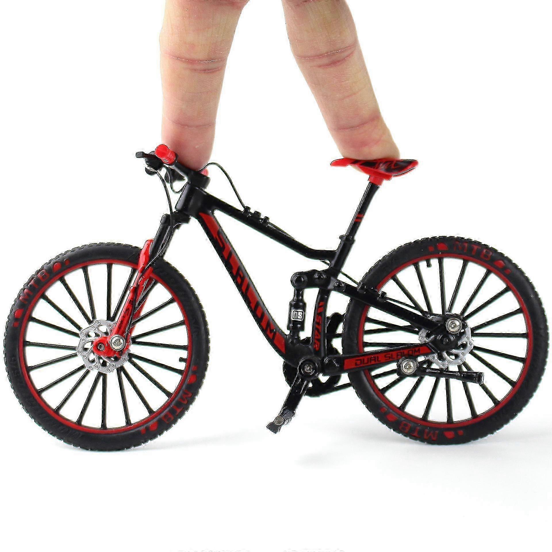 1:10 Scale Alloy Bicycle Model Desktop Simulation Ornament Small Mountain Bike Toy Suitable for Various Brands