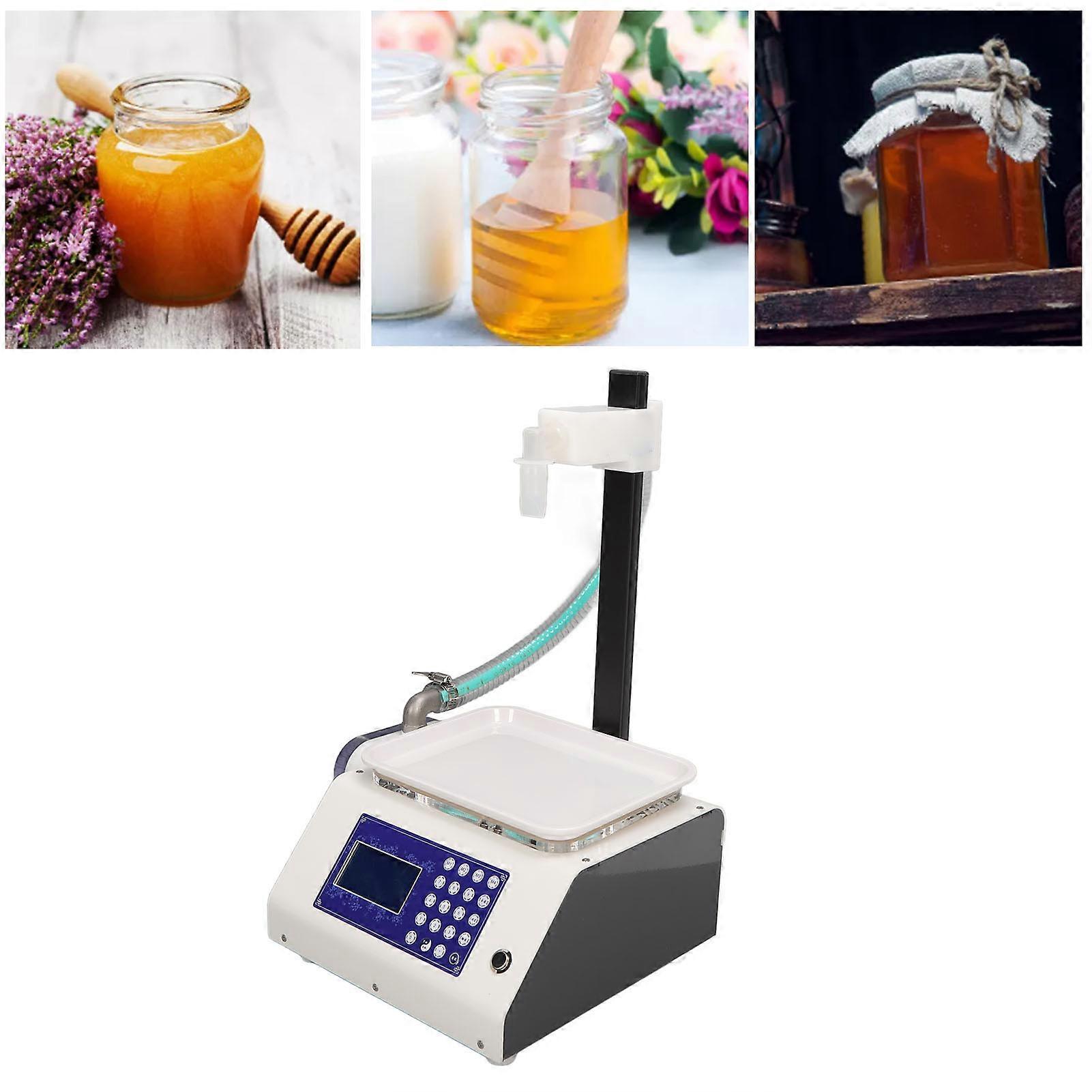 Automatic Honey Filling Machine Intelligent CNC Weighing Quantitative Bottle Filler Viscous Liquid Filling Machine 100‑240V EU Plug 