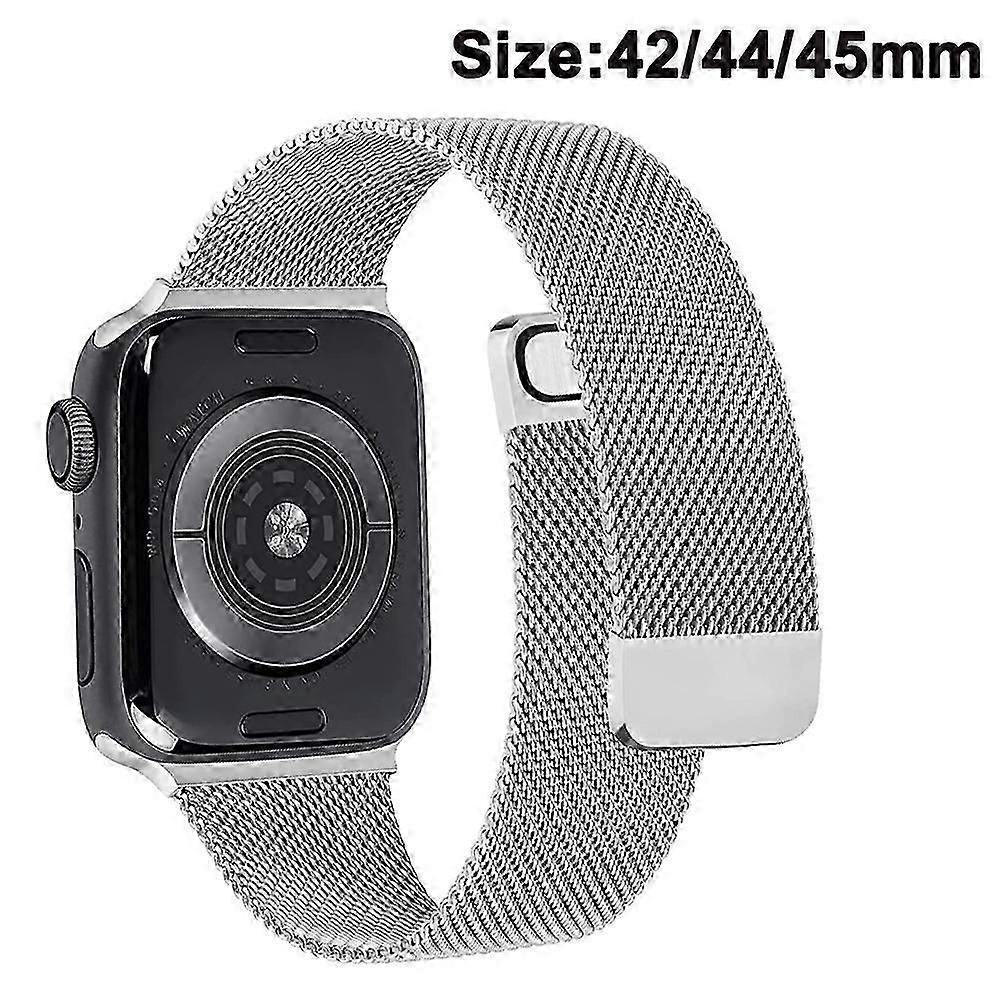 Two-section Metal Magnetic Strap-42/44/45 Silver