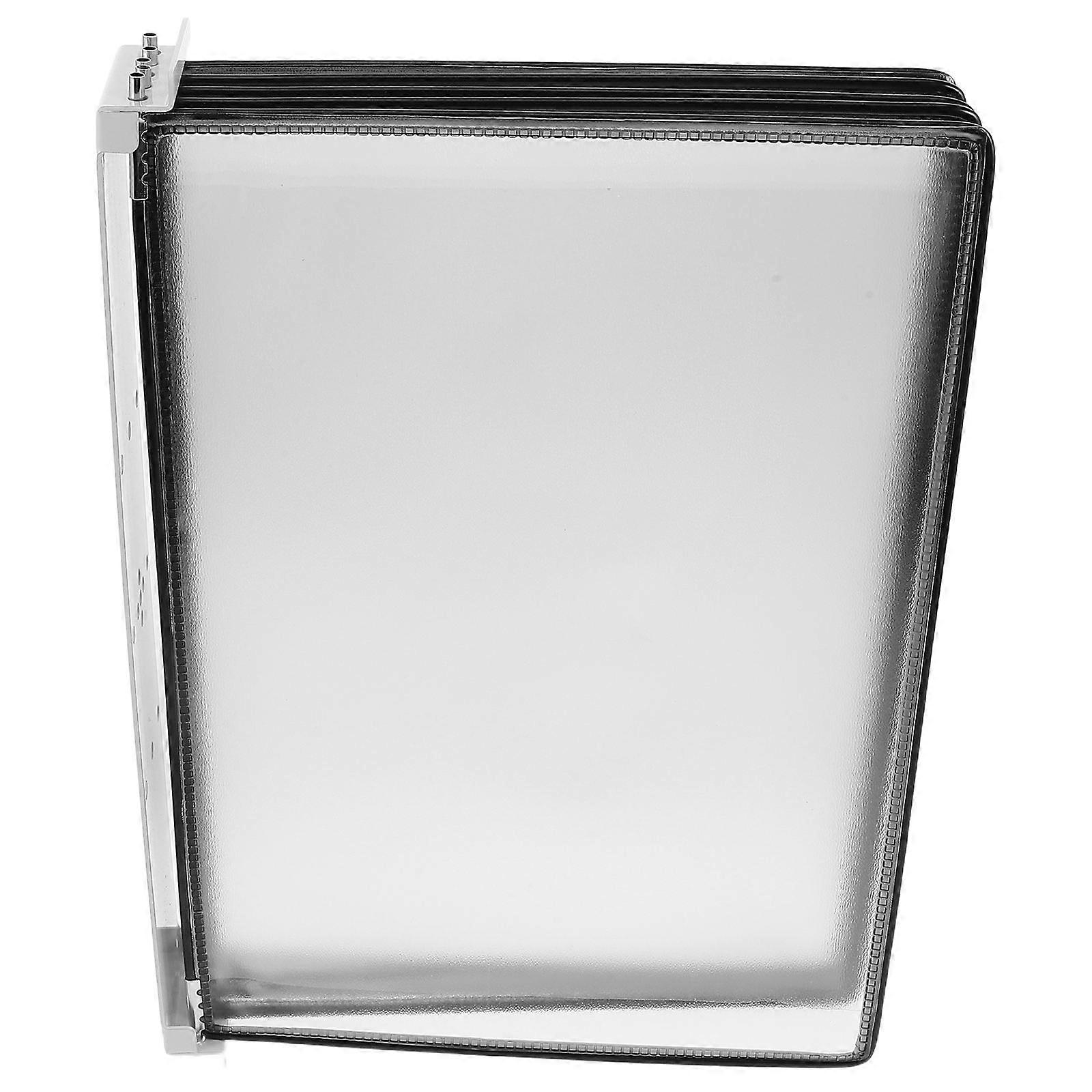 Wall Mounted Document Holder, Page Flip File Organizer for Office, Space Saving Wall Hanging Folder Storage for Efficient Document Management