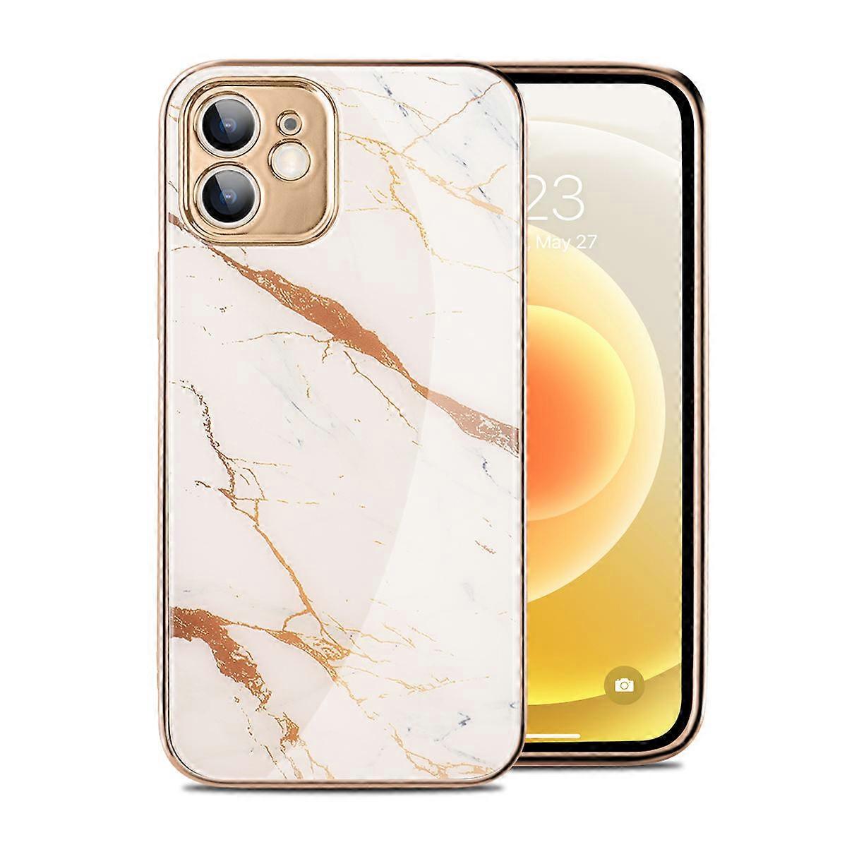 Stylish Phone Case With Marble Pattern 12 Outdoor Activities Acrylic 1Pc