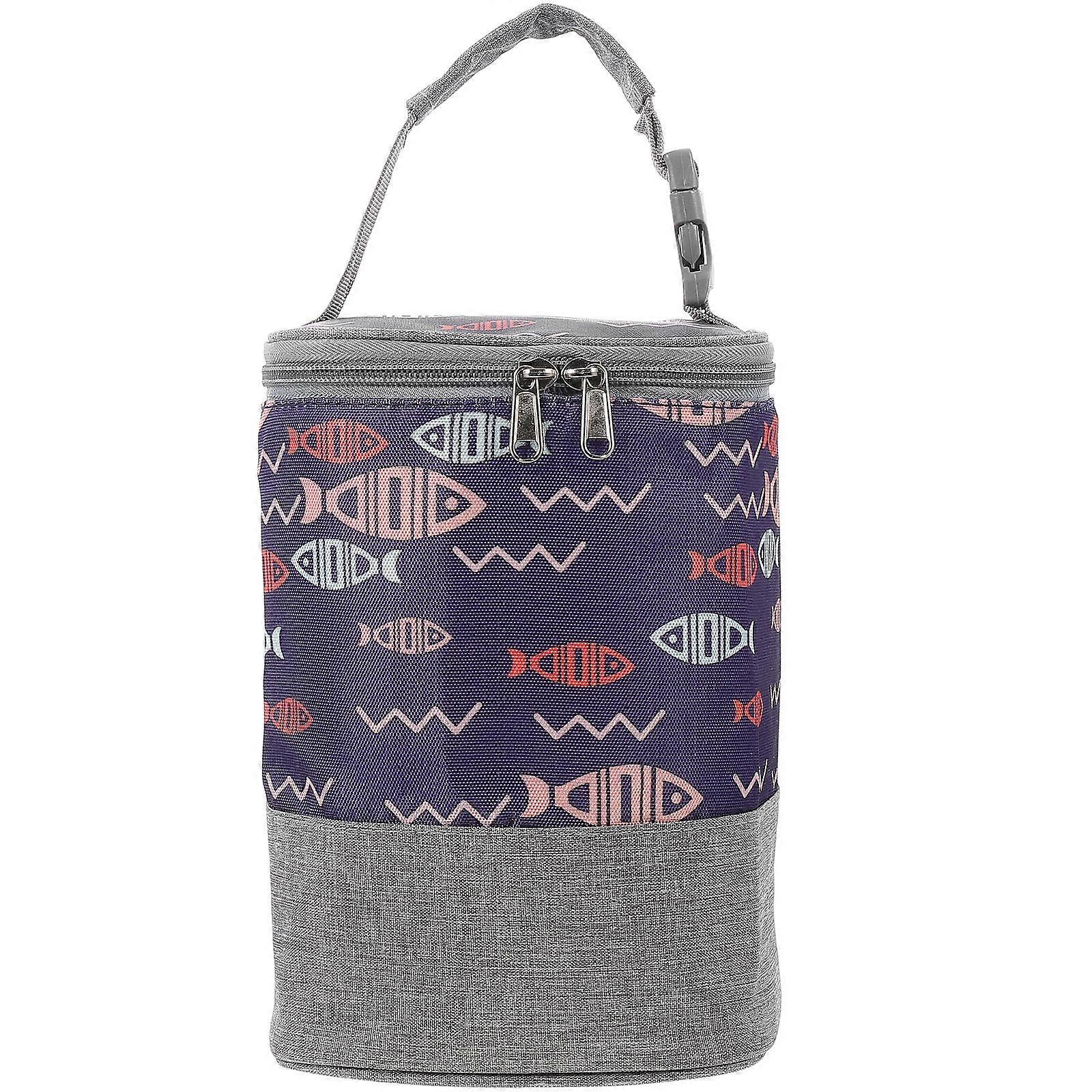 Portable Insulated Lunch Bag Lunch Bag All Age Groups Simple Design 20x16cm 1Set