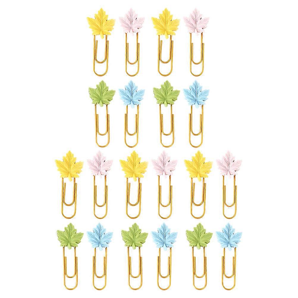 Metal Bookmark Clips Maple Leaf Shaped For Students Professionals Home Users Marking 20Pcs