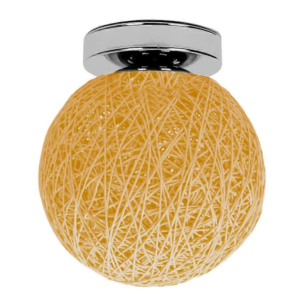 Yellow Modern Ball Shape Ceiling Lamp for Lighting with Large Irradiation Range and Durable Metal Material