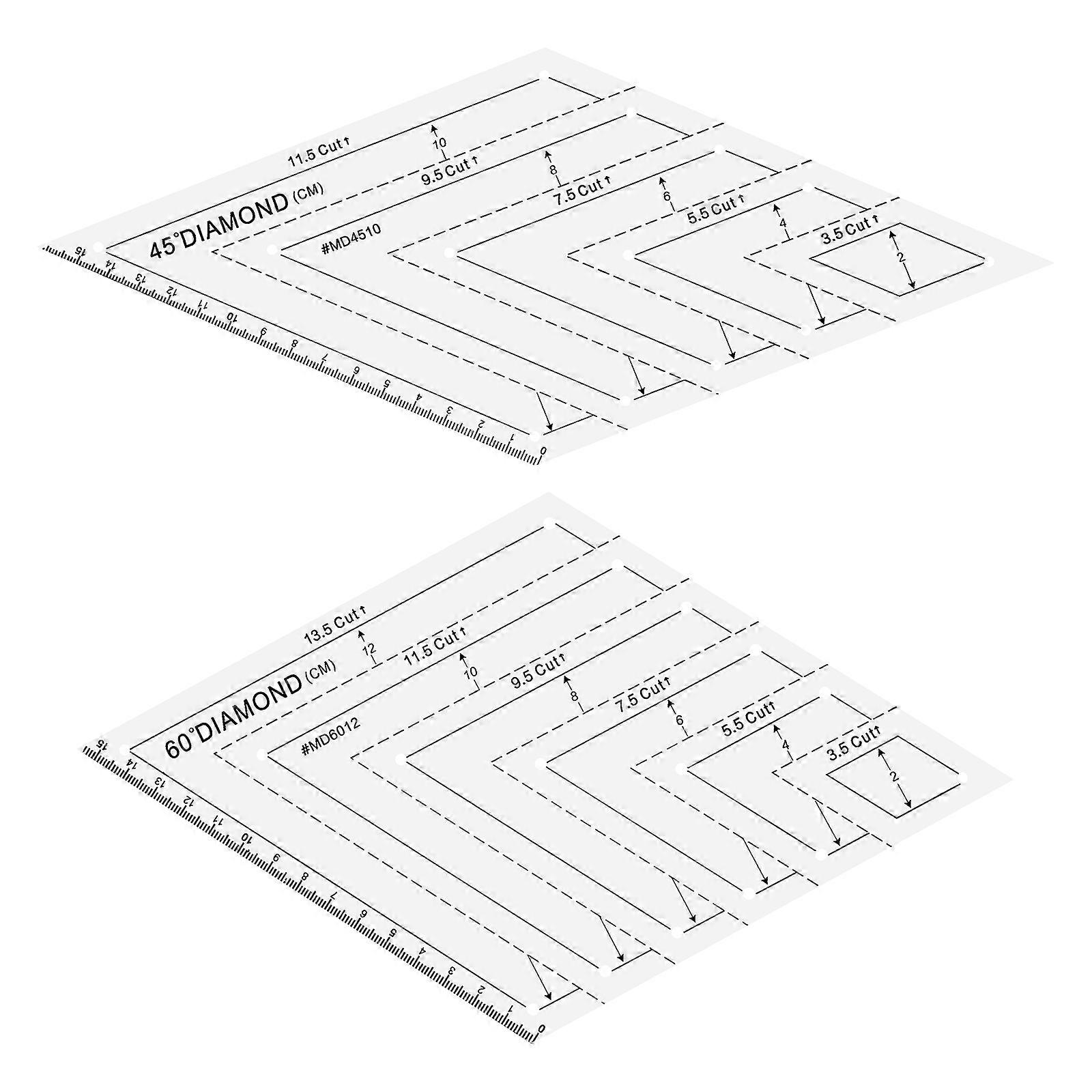 Fabric Sewing Ruler Set – Lightweight Plastic Measuring Tool for DIY Patchwork, Quilting, and Precise Crafting