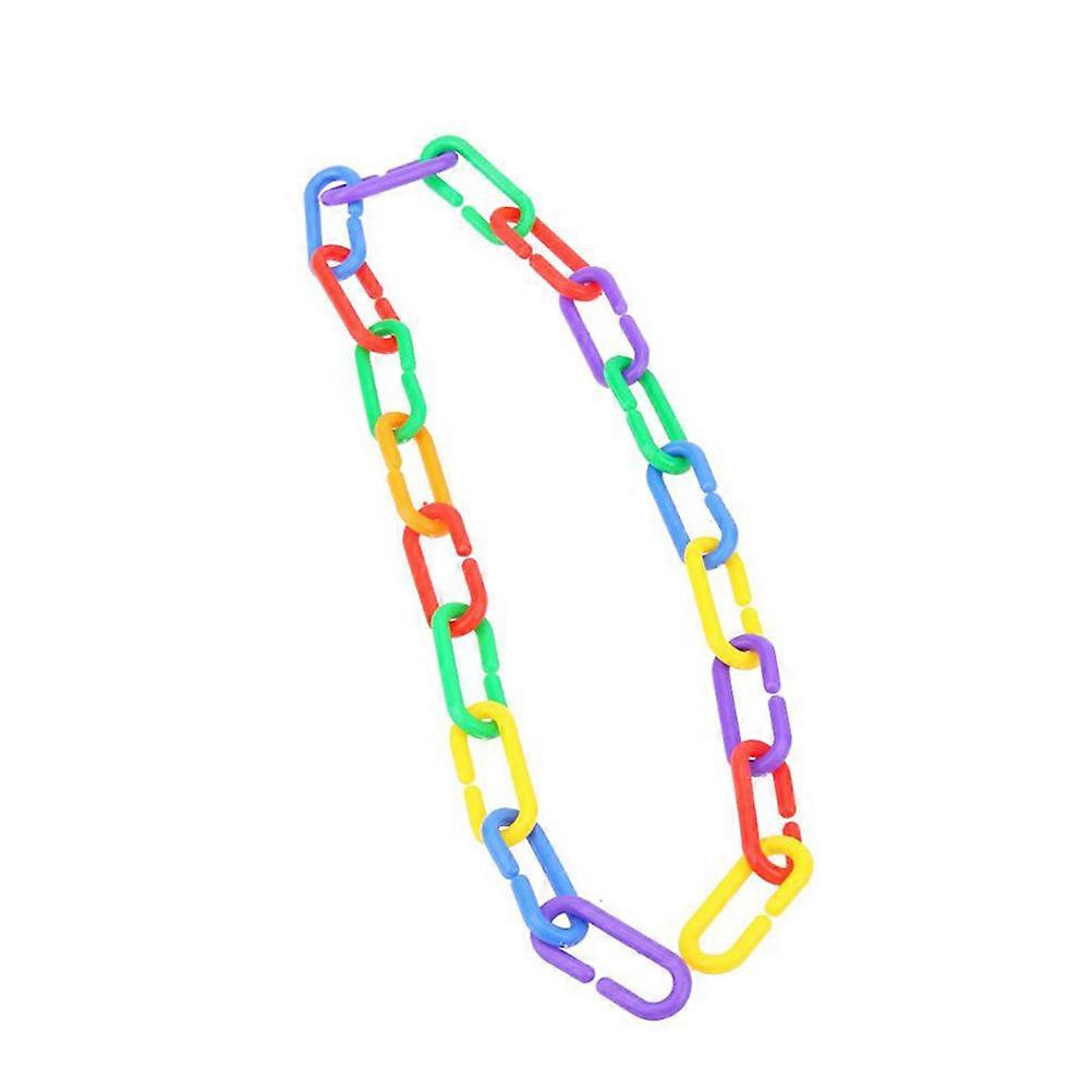 Parrot Bite Toy Plastic Chain Playing Toy Bird Hanging Chain Toy Educational Chain Small Birds Skill Development Multi 200Pcs