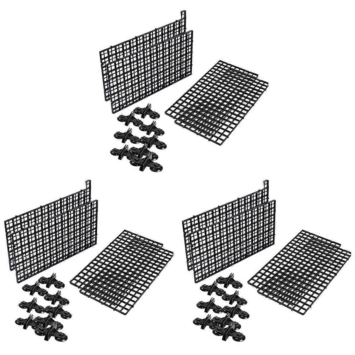 3X Aquarium Divider Tray Plastic Mesh Aquarium Egg Box Light Diffuser, Fish Tank Divider Filter Bott