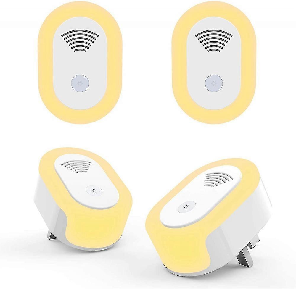 Pest Repellent, 4 Pack Insect Repeller With Led Night Light, Safe And Silent Electronic Plug In Pest