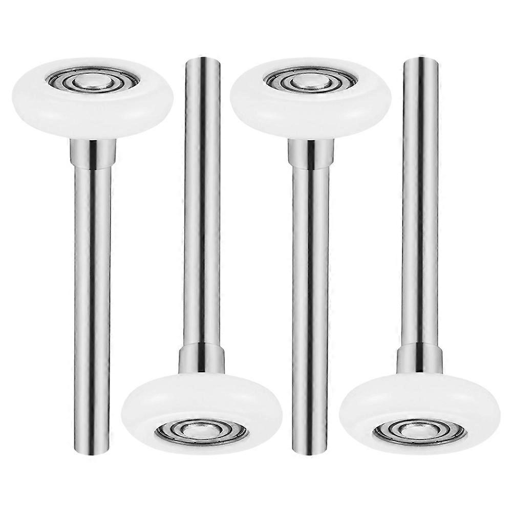 4pcs Nylon Garage Door Rollers with Stem Quiet, Durable Bearing Wheels for Smooth Sliding Door Operation and Easy Installation