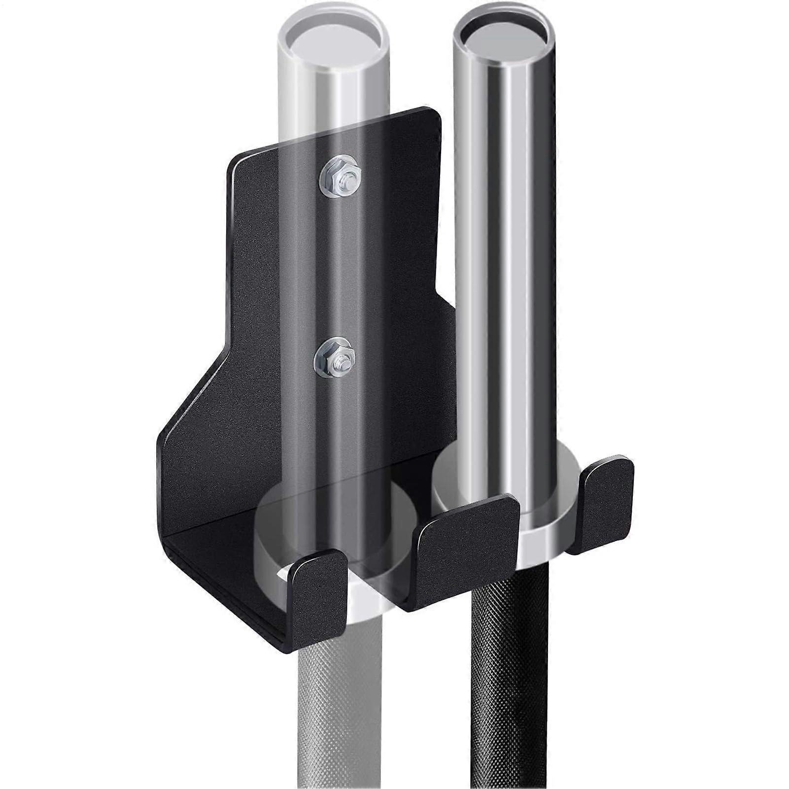 Barbell Storage Rack, Vertical Stand for Barbell Bars, Steel Holder Double Pole