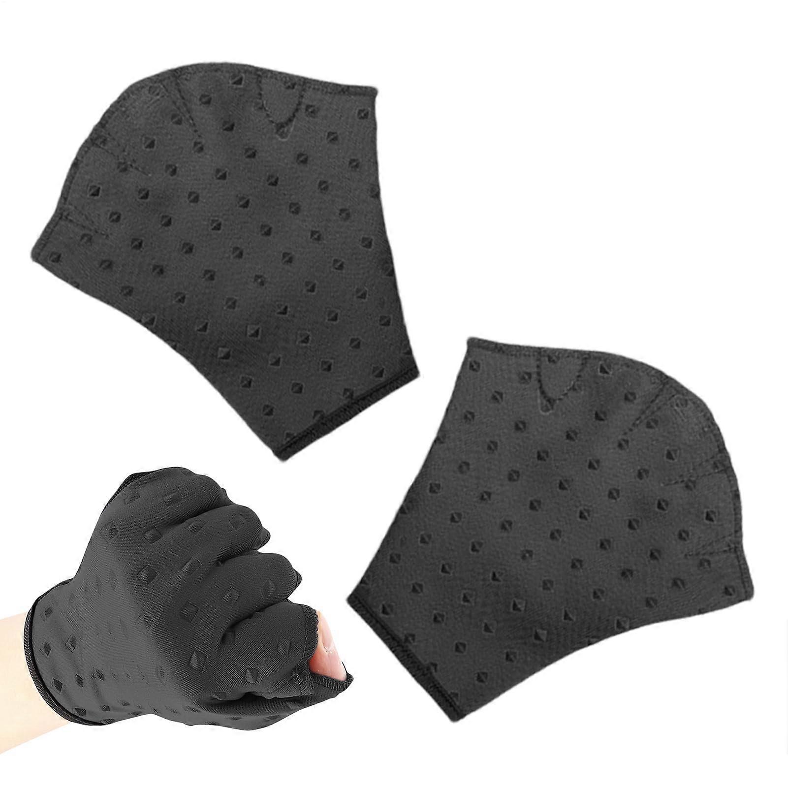 Swimming Gloves ,, Non Fade for Men, Women, Kids Black M