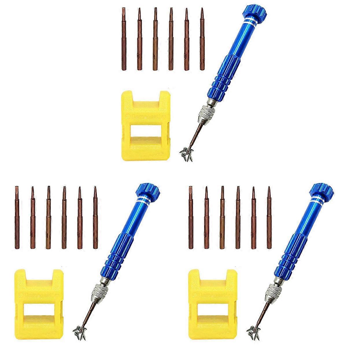 Magnetic 6 in 1 Tiny Screw Driver Kit,for Watch, Eyeglass Etc