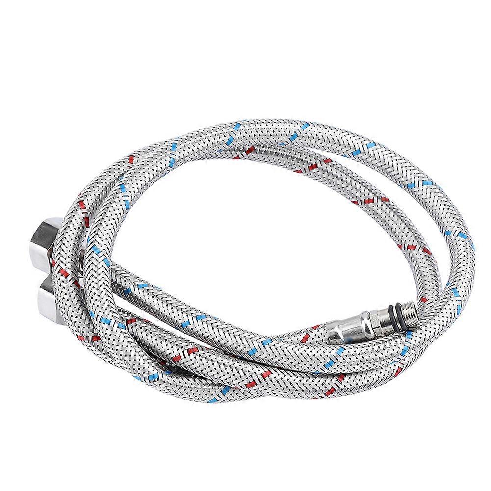 Lot de 2 raccords de robinet flexibles en acier inoxydable pour eau chaude et froide (G3/8")