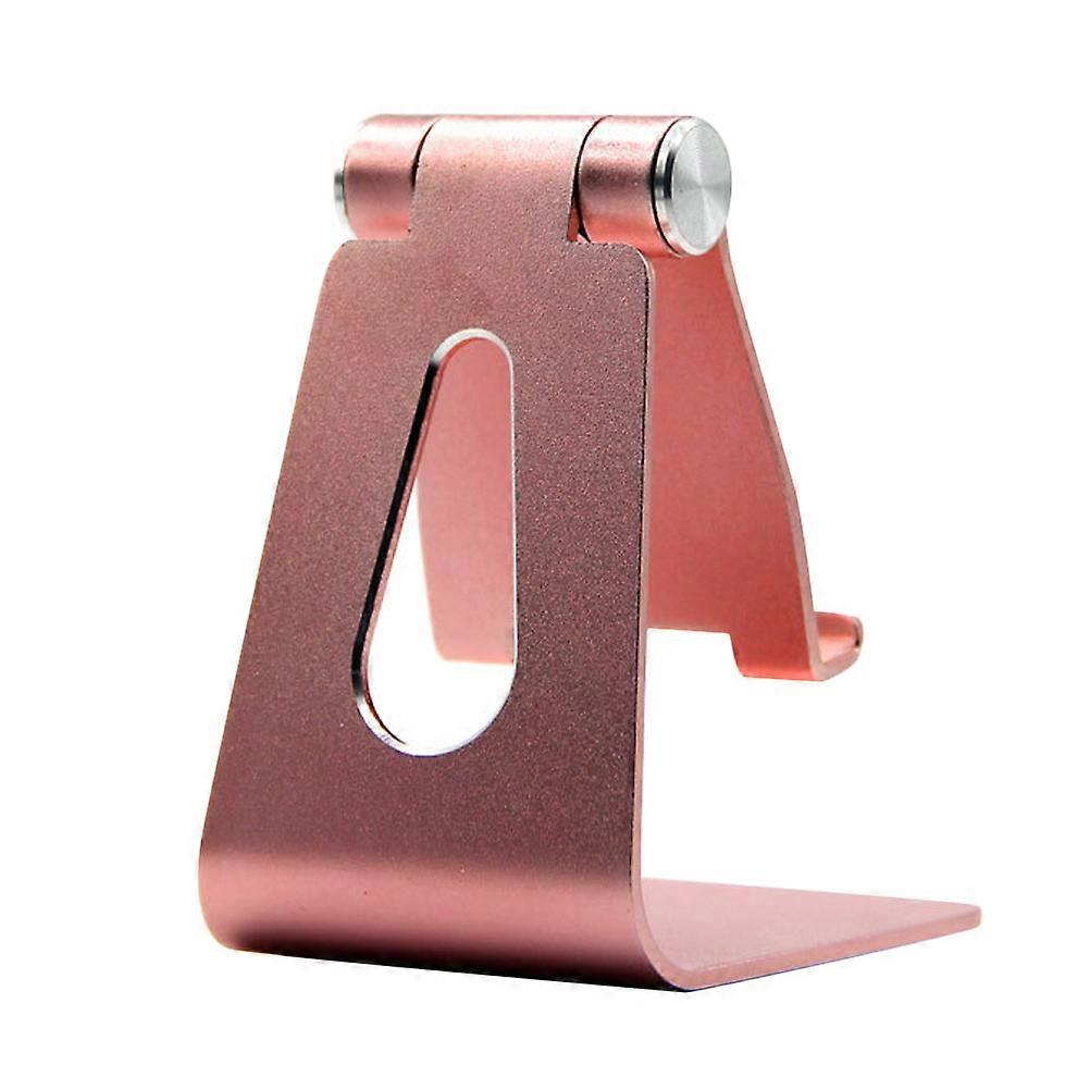 Desktop Phone Stand Foldable Cell Phone Stand Rose Gold 10.2x8cm Adjustable Angle Stable Support 1Pcs