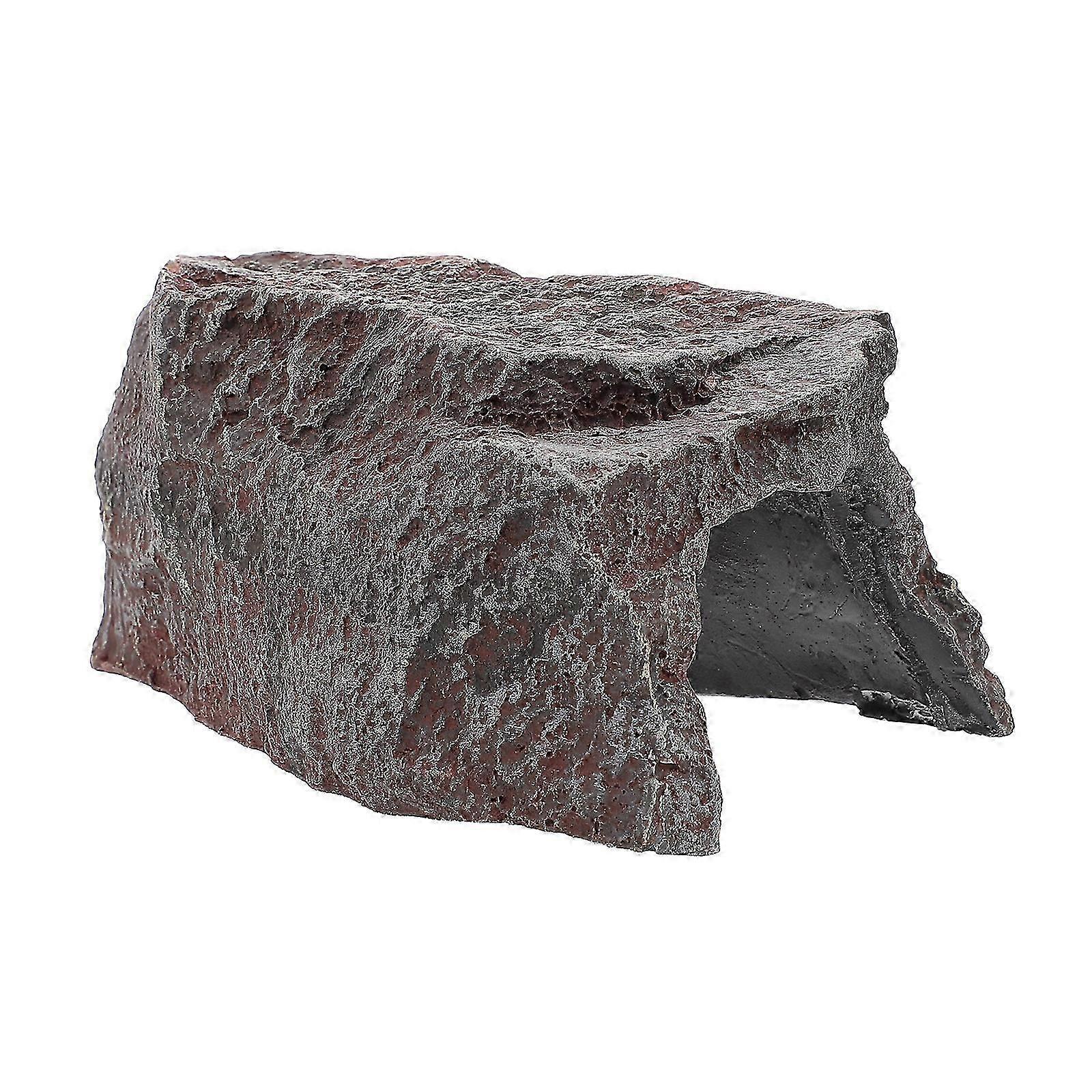 Reptile Hide Stone Reptile Pet Hide Cave Resin Rocks Craft Reptile Box Adornment
