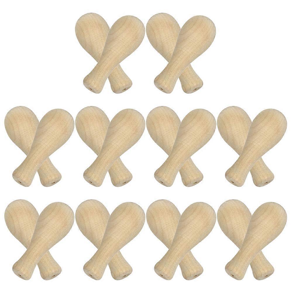 Seal Envelope Handle Wooden Replacement Handle Invitation Stamp Handle Wedding Craft Tools Accessory 4.70X1.80X1.80CM Stamping 20Set