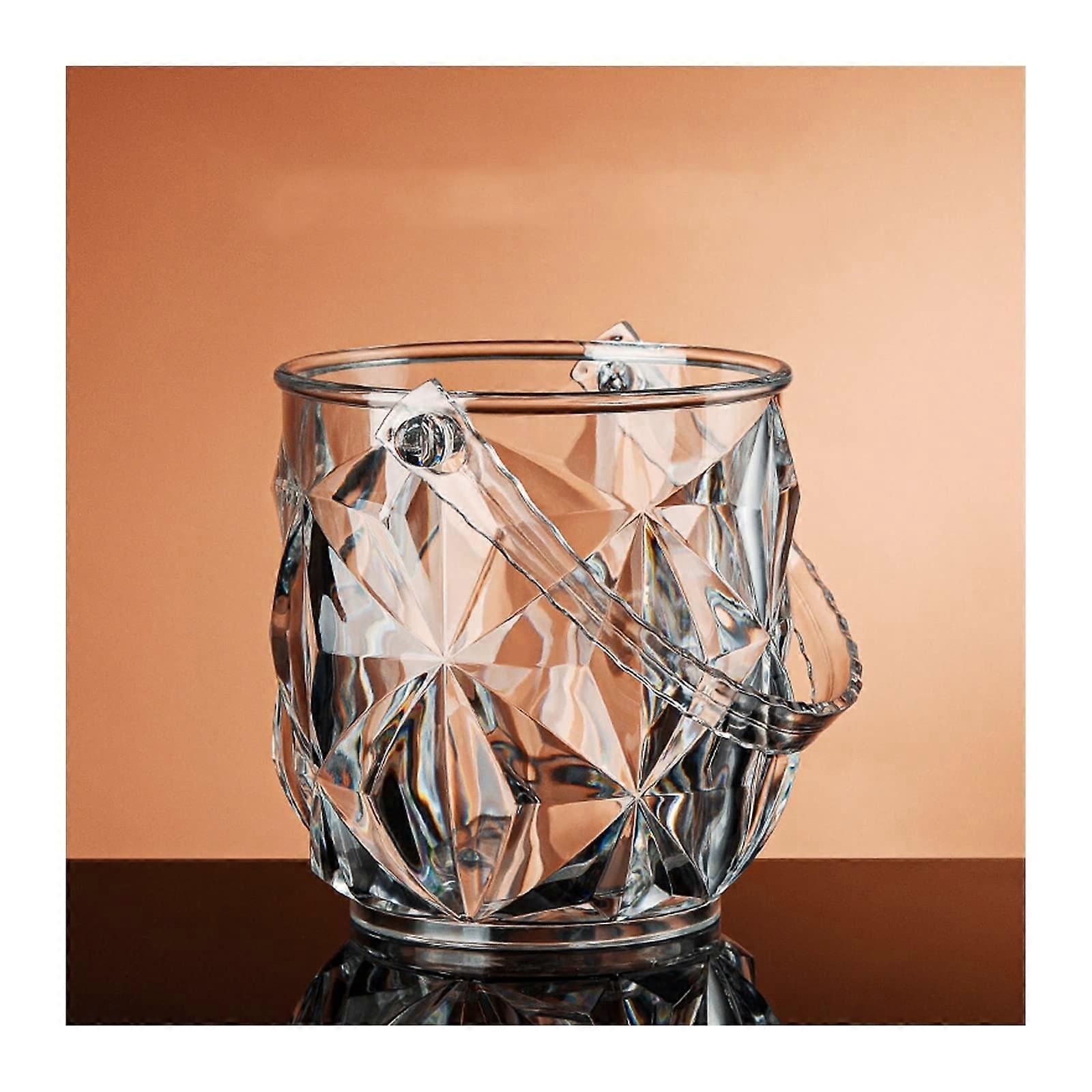 Ice Bucket 1.3 Litre Clear Acrylic Wine Bucket for Drinks, Food Safe Champagne & Beer Cooler, Ideal for Parties