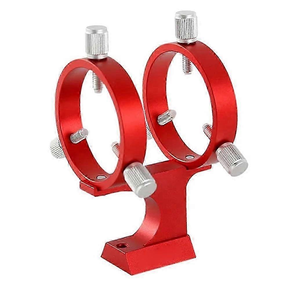 Adjustable Finder Bracket 50mm Double Ring 6-Point Screw Guidescope Mount Compatible with Astronomical Telescopes (Red)