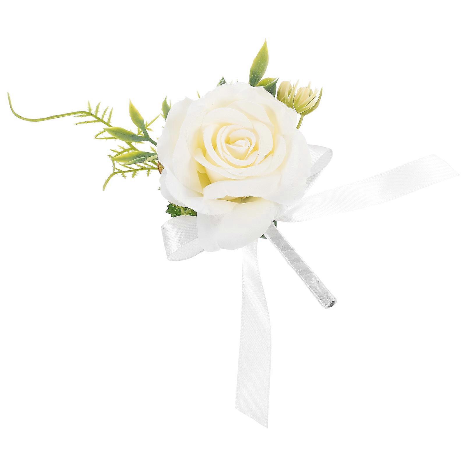 Bride Wedding Corsage Rose Shape Decorative Gentlemen Accessory 1Set