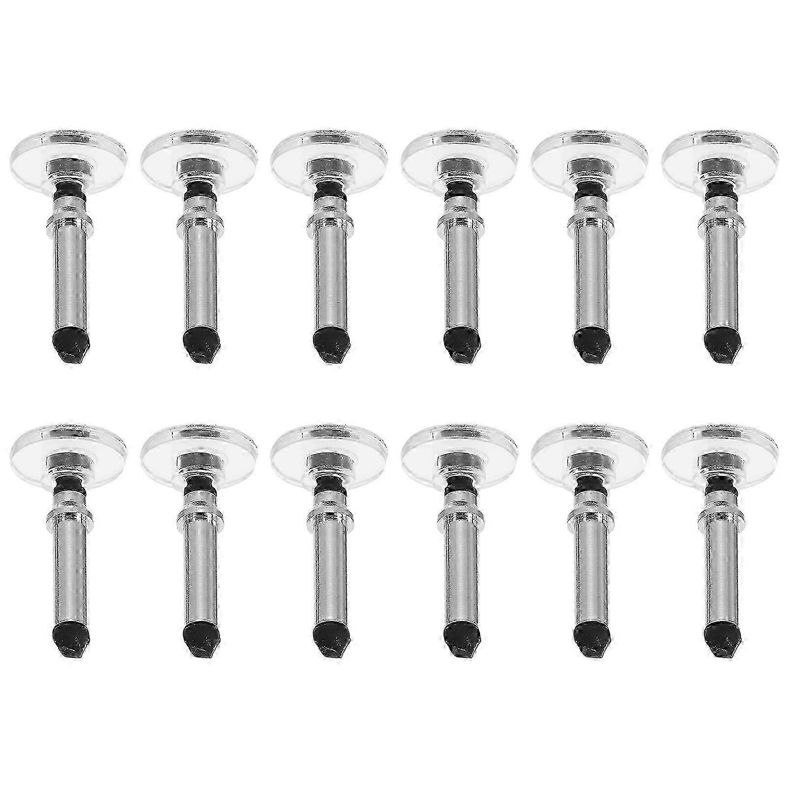 12pcs Universal Replacement Disc Tips for Touch Screen Devices Compatible with Various Brands (Silver)