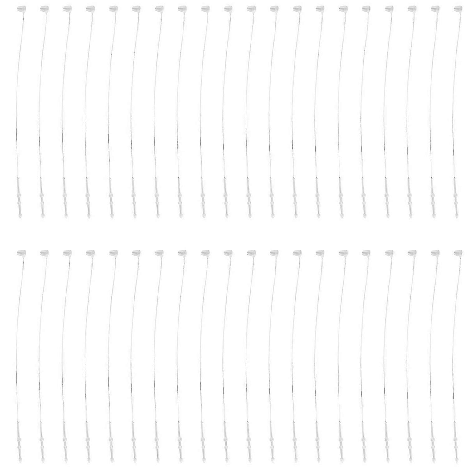 500 Pieces White Snap Lock Pins Loop Price Tag Fastener 5" 130mm
