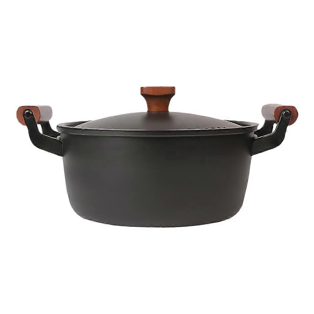 Retro Style Uncoated Cast Iron Pot for Home Cooking – High Temperature Resistant, Food Grade Safe Soup Cookware