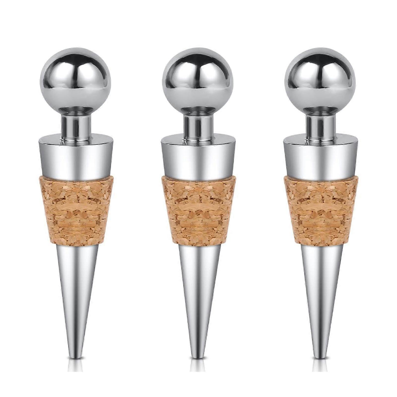 Pack of 3  Bottle Stoppers, Reusable, Universal for , Champagne,