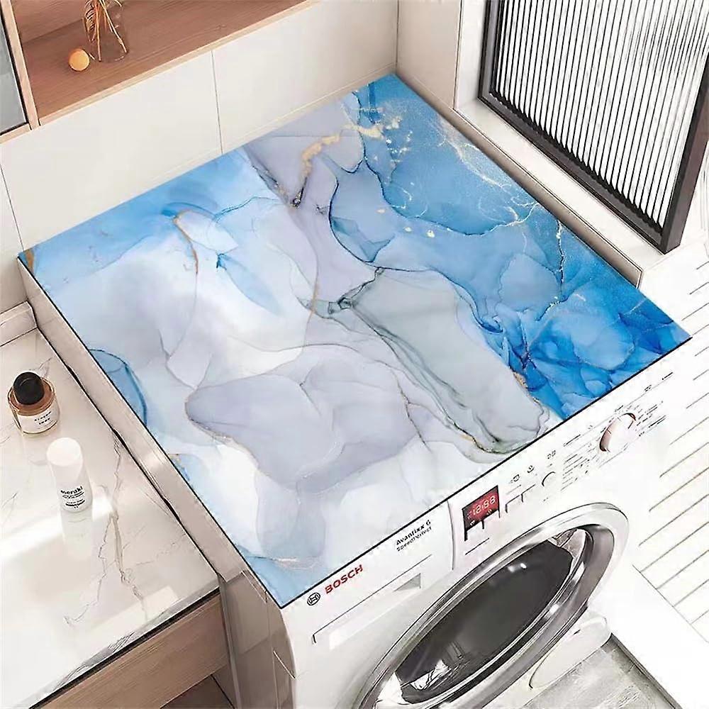 Washing Machine Pad, NonSlip, Absorbent, Soft, Blue 60x60cm