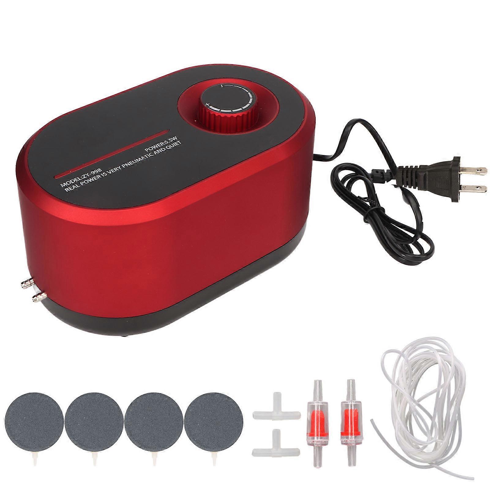 Fish Tank Air Pump Adjustable Large Air Volume AC Power Supply Aquarium Oxygen Pump for Fishing Fish Ponds Seafood Pools US Plug 110V