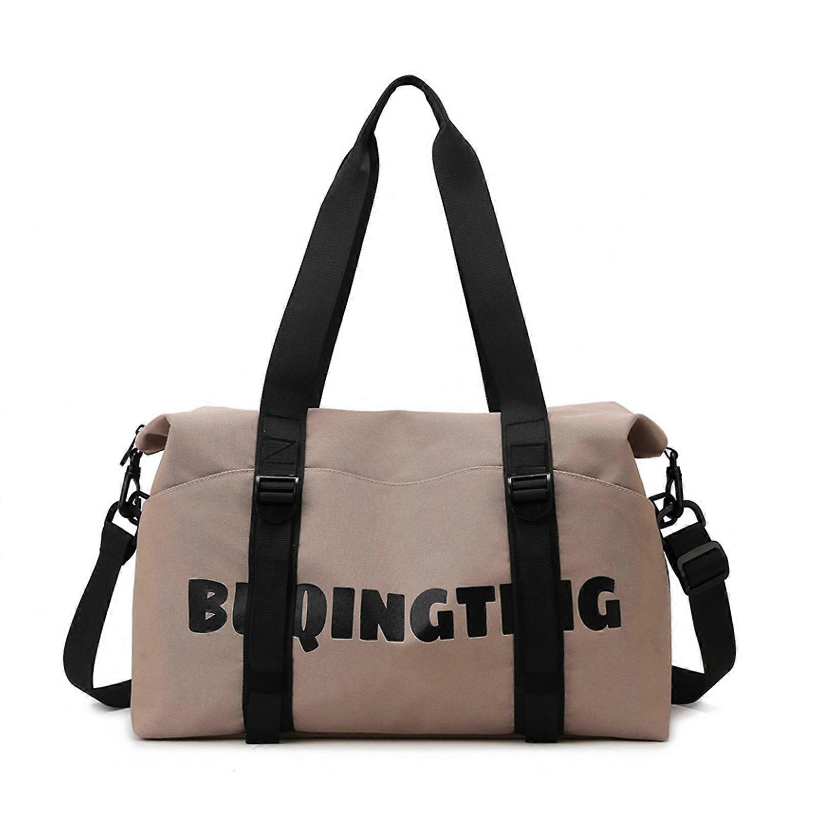 حقيبة اللياقة البدنية حقيبة السفر حقيبة بين عشية وضحاها حقيبة رياضية حقيبة عطلة نهاية الأسبوع مع حقيبة فصل رياضية جافة ورطبة حقيبة كتف كاكي