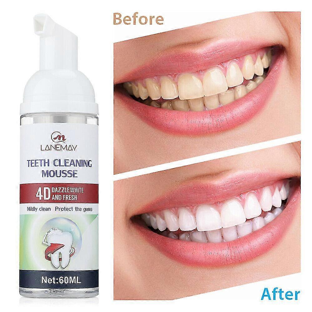 2025 Teeth Whitening Toothpaste Foam Baking Soda Toothpaste Mousse Stain Removal 60ml