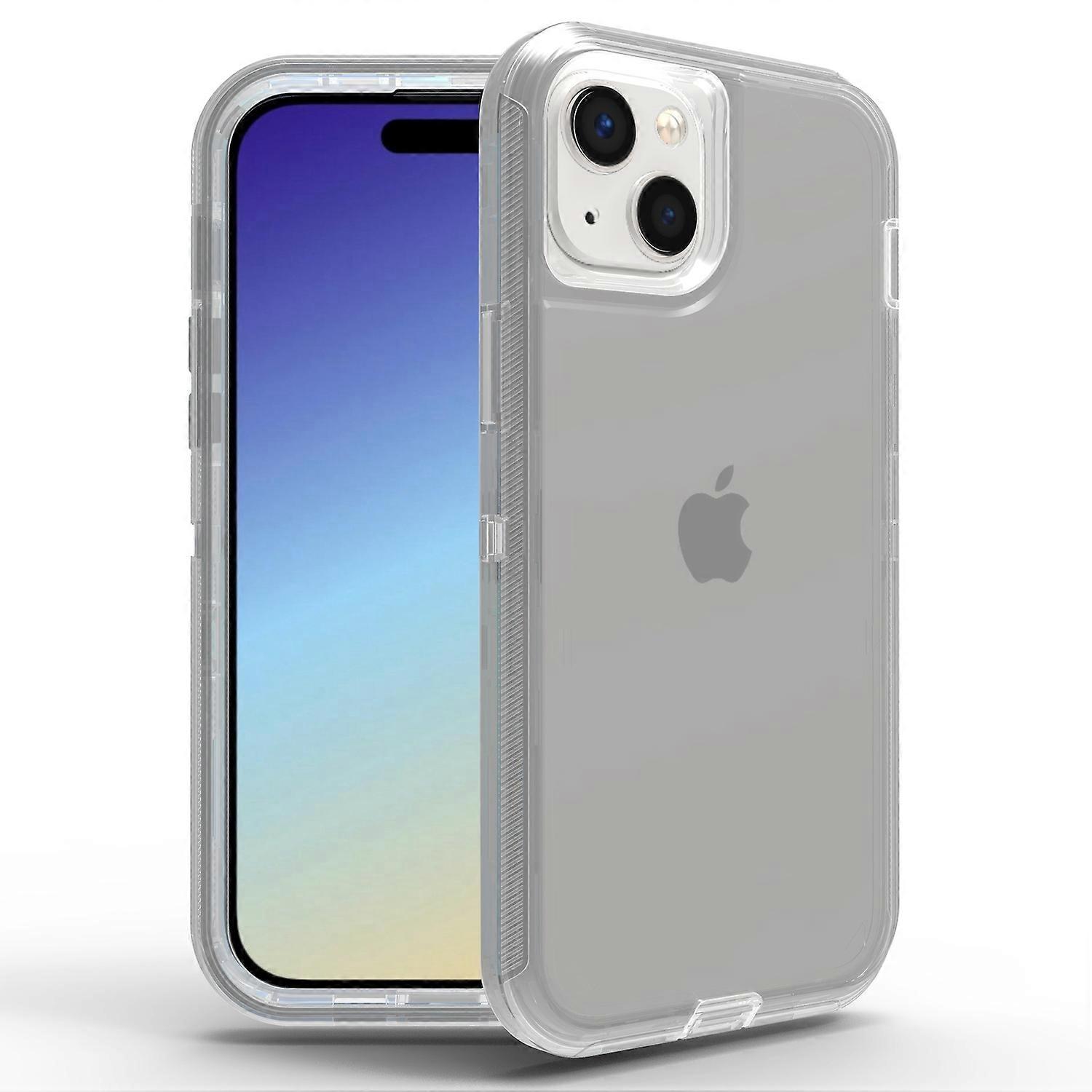 For iPhone 15 Plus Case 3 in 1 Detachable Shockproof TPU + PC Phone Back Cover
