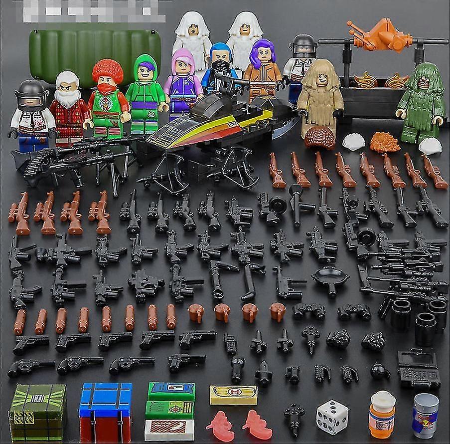 Building Blocks Military Figures Survival Special Police Puzzle Assembling Boy Toys