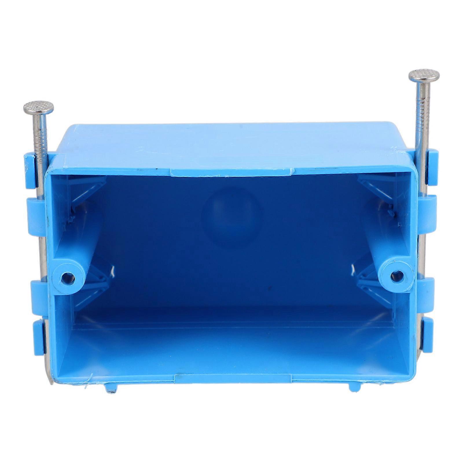 Electrical Outlet Box Universal Junction Box For Wall Mounted Electrical Equipment Outdoor Use Rectangular Shape Blue 1Pcs