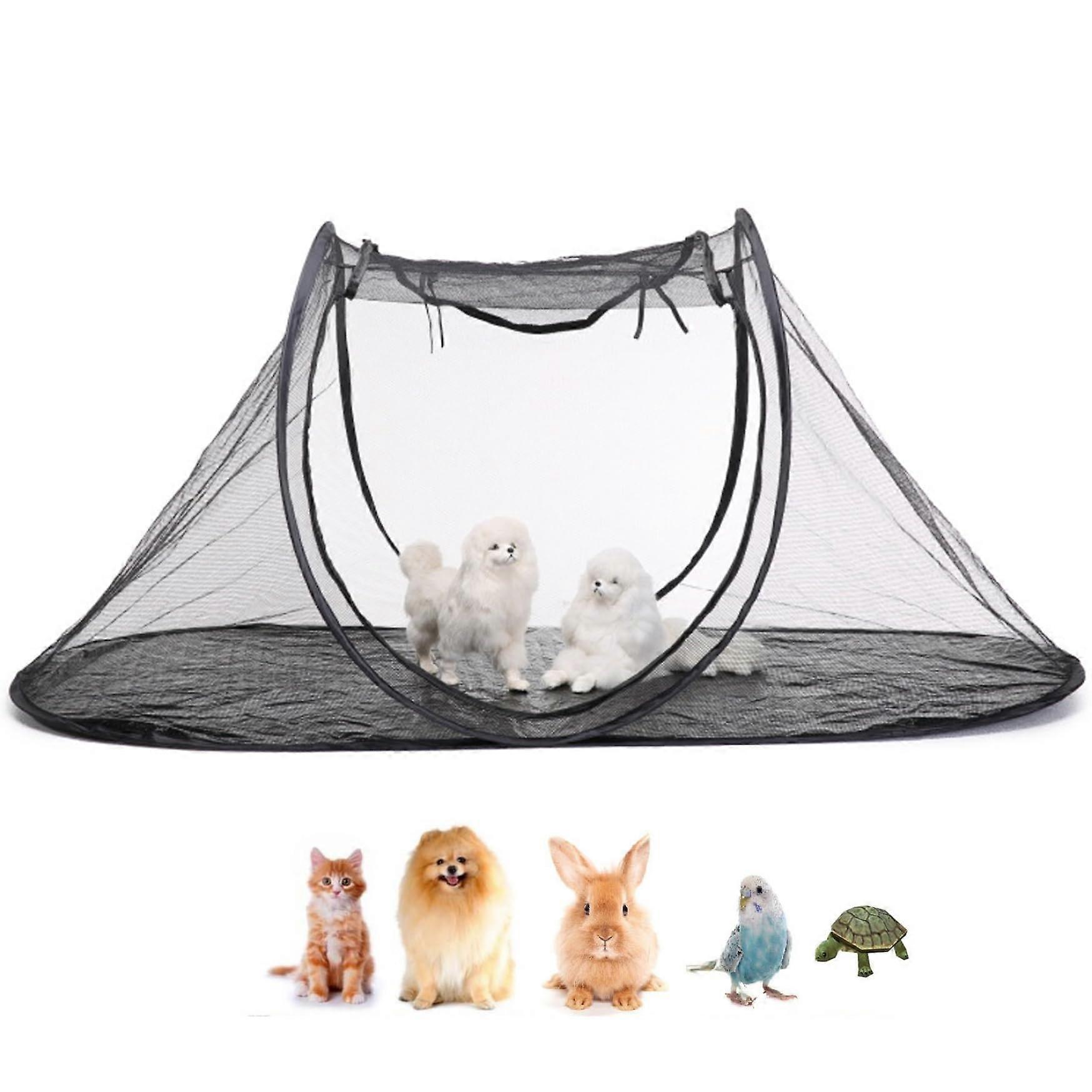 Pet Tent Outdoor Pet Housing Tent Outside Garden Cat Tent Mesh Dog Camping Tent for Garden Patio in Summer 120 x 63 x 50 cm