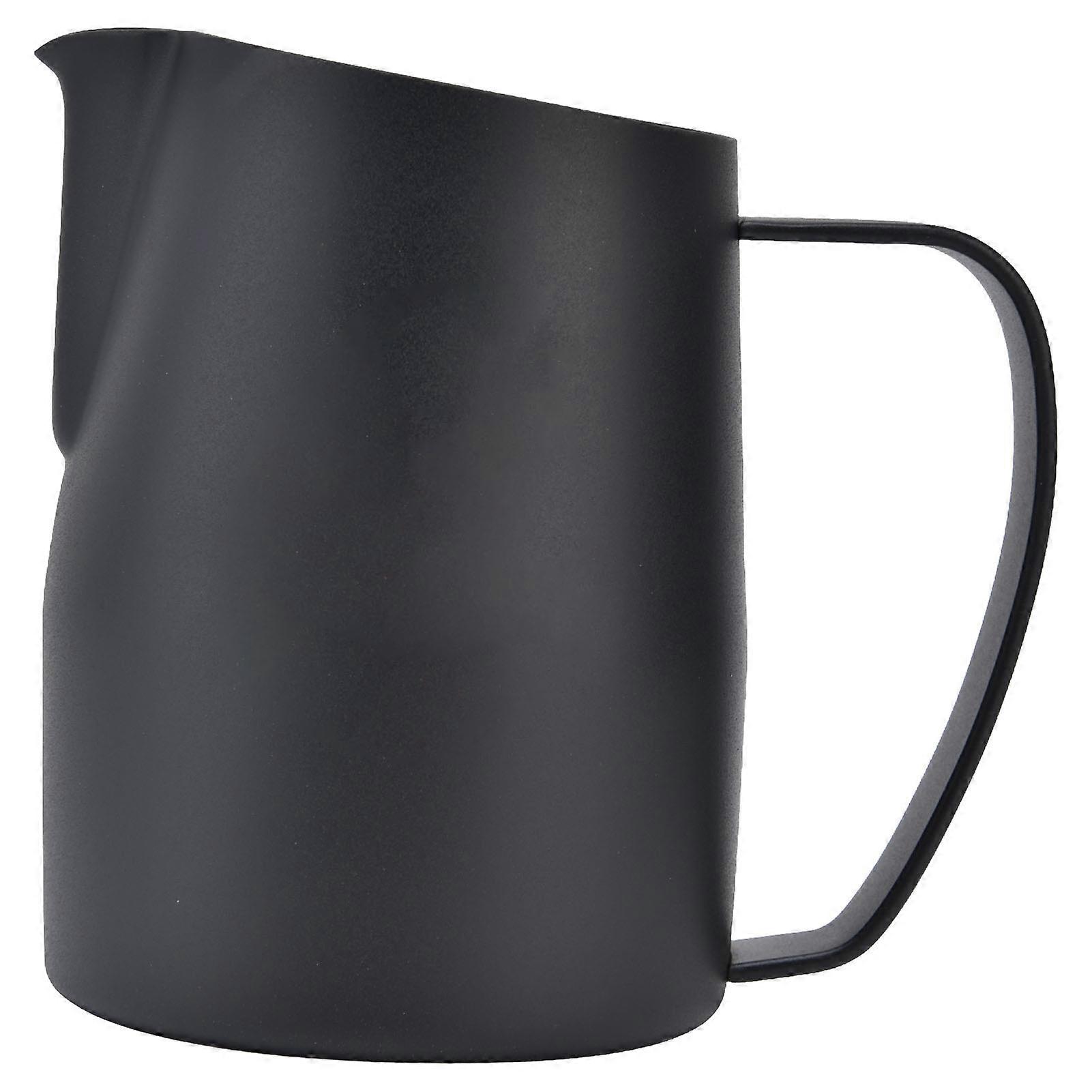 Thickened Milk Frothing Pitcher Pointed Spout Frother Cup 450ml with Bevel Top PTFE Coating for Coffee Machine Cafe