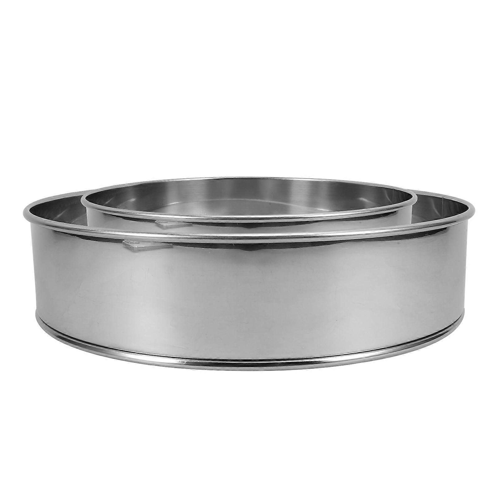 Stainless Steel Flour Sieve Fine Mesh Round Sifter Baking Kitchen Strainer Easy Filtering Quick Cleanup