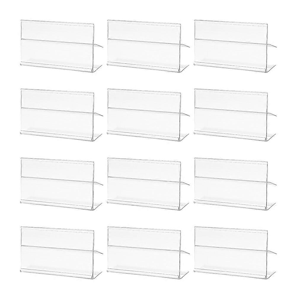 Transparent Basket Label Clips Plastic Shelf Label Holder for Display 50Pcs