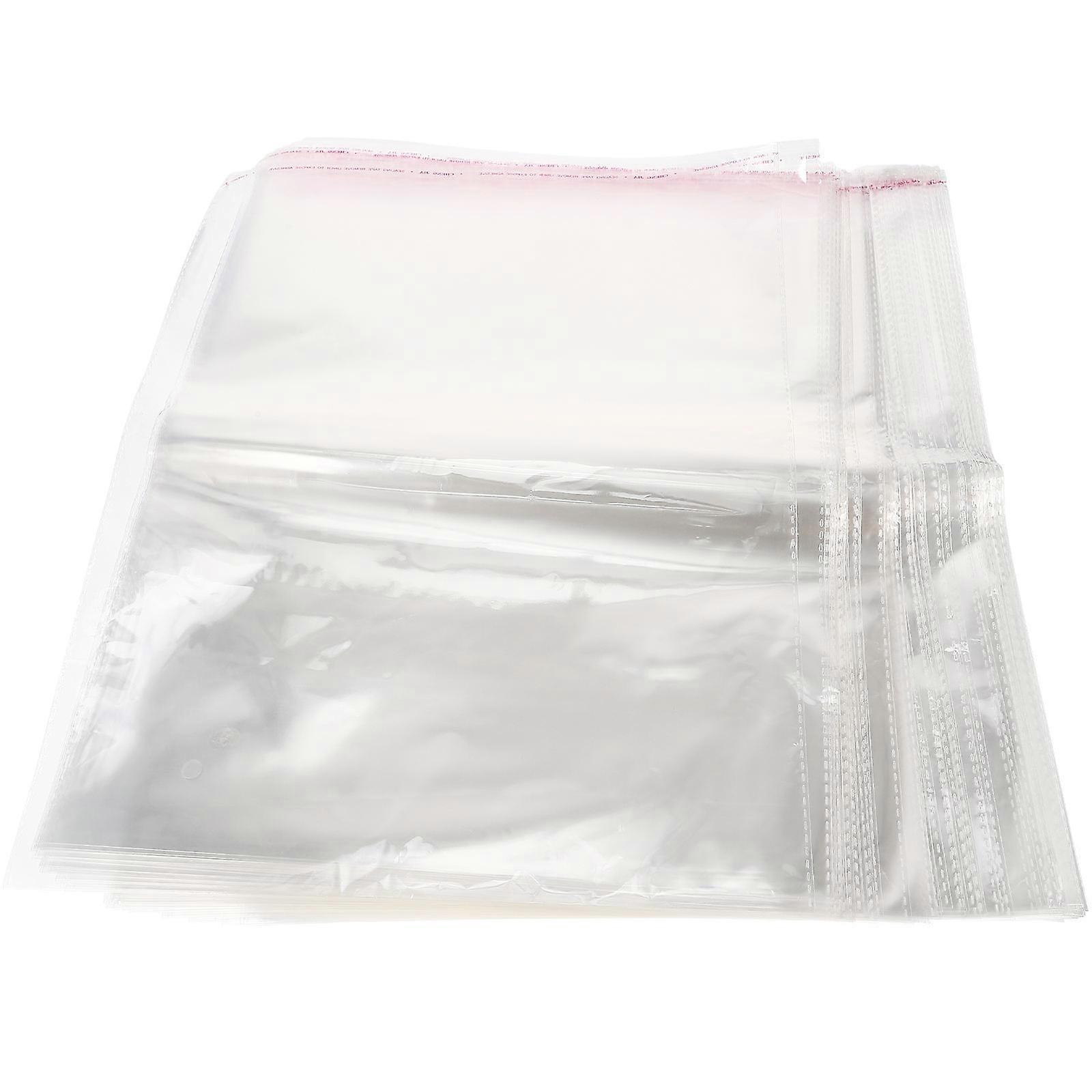 Self-Adhesive Index Card Pockets Flat Shape Clothes Storage 100Pcs