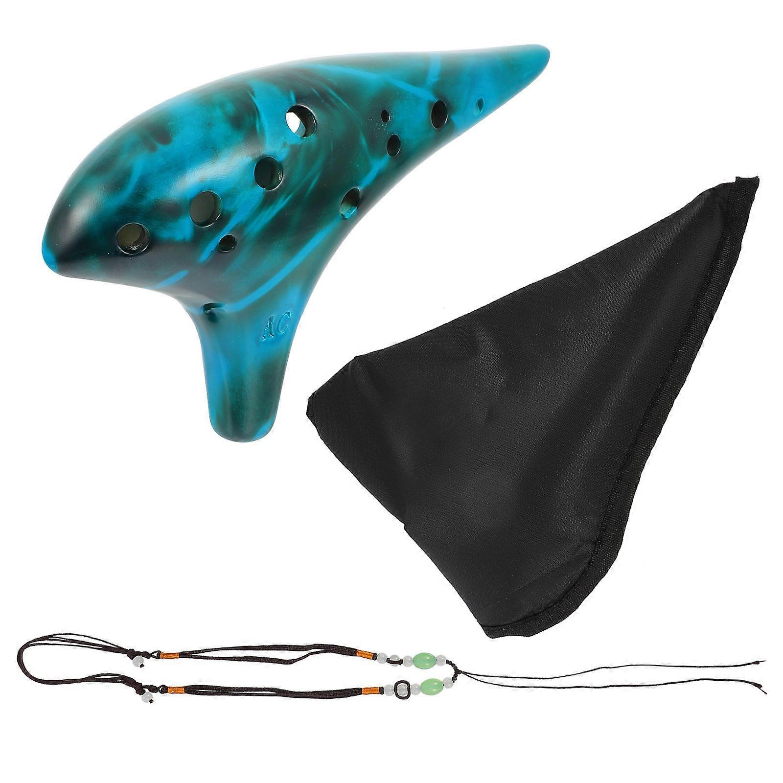 Portable Kids Ocarina Unique Instruments Amateur Music Lovers Reasonable Design Ceramic 7.5×4.1×1.8in 1 Set
