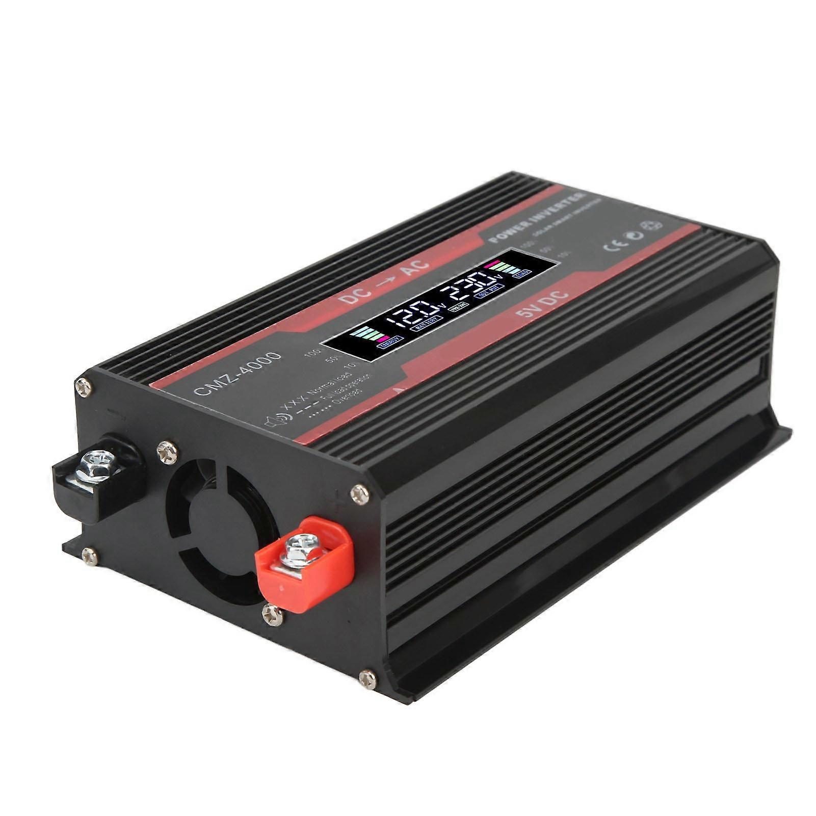 300W Modified Sine Wave Inverter Dual USB Ports 4.2A Fast Charging Car Power Inverter with Color Digital Display 12V to 230V