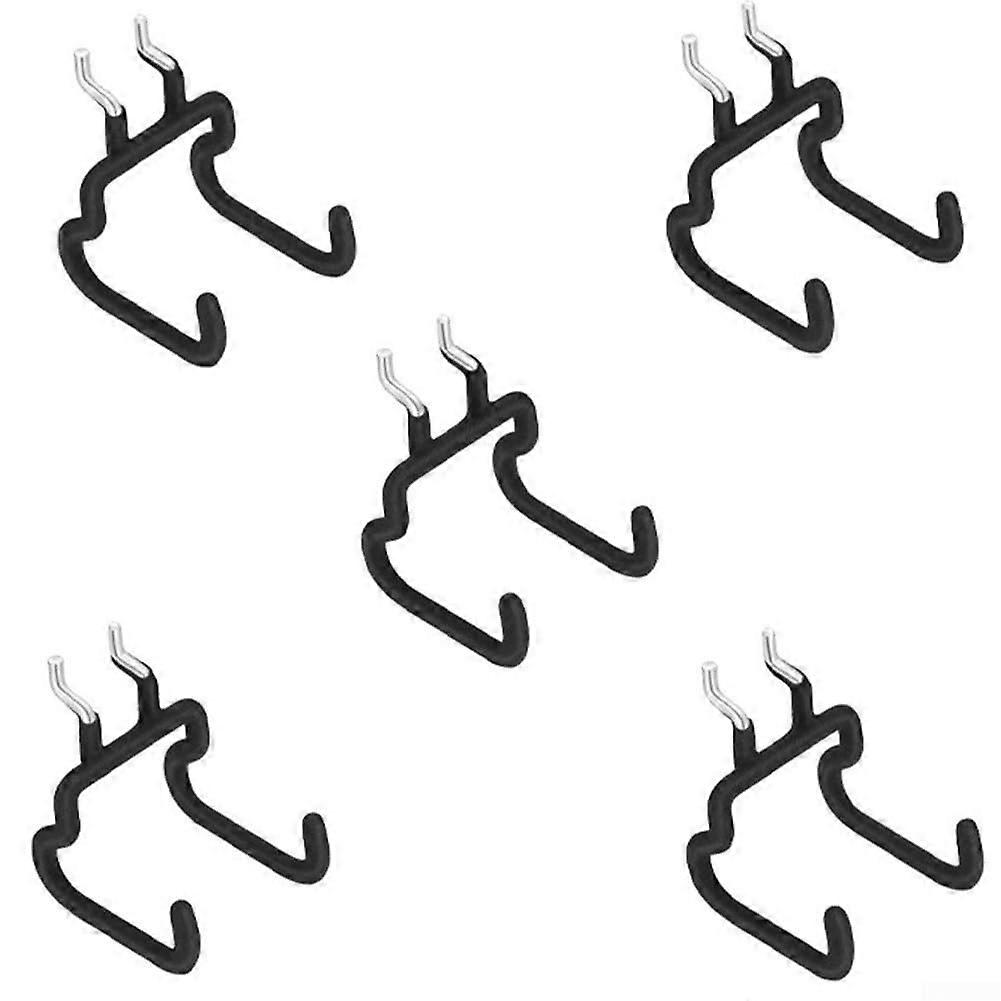 Heavy Duty Pegboard Hooks Set of 5 for Tools, 1-Inch Size, Durable Steel Material, Secure Tool Organization
