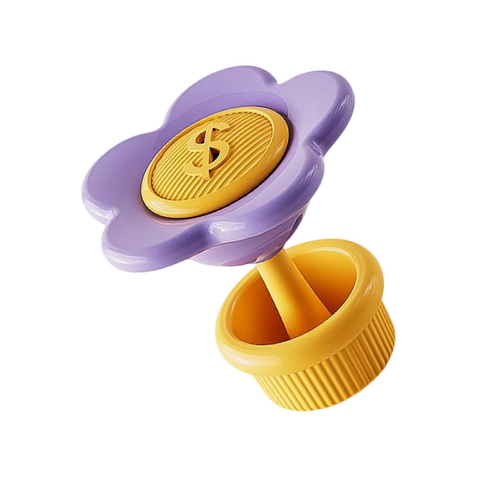 Toilet flushing Assist Tool not Drill Installation Plastic Toilet flushing Push Button for Clean & Sanitary Bathroom Use Purple