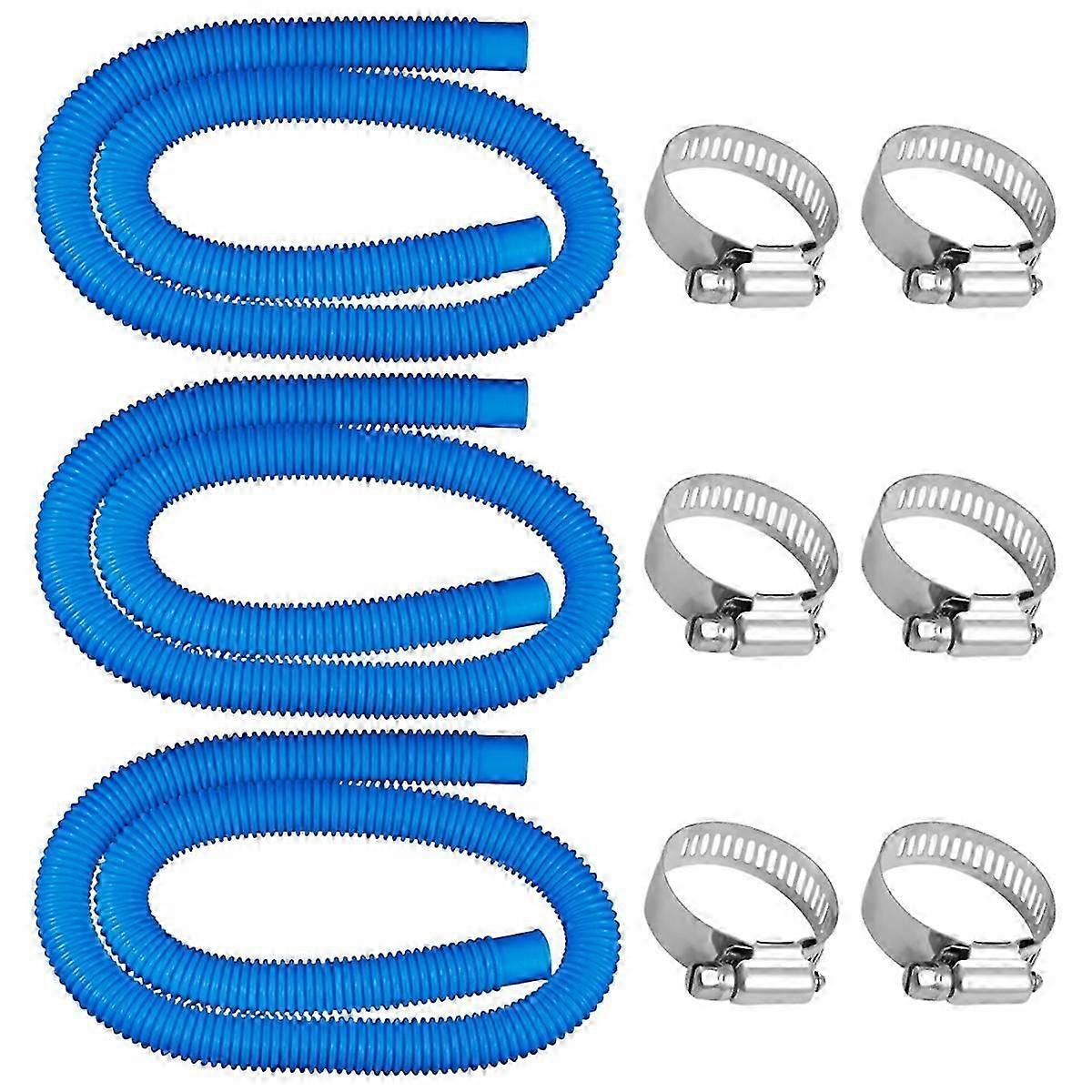 Pool Pump Replacement Hose,1.5M for Compatible with Filter Pump 300,330,530 and 1000 Pool Include 6