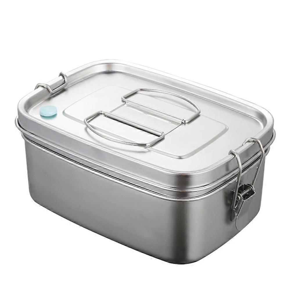 Stainless Steel Double Layer Design for Storage Silver with Silicone Ring Seal Leakage Proof Round Edges 1pc